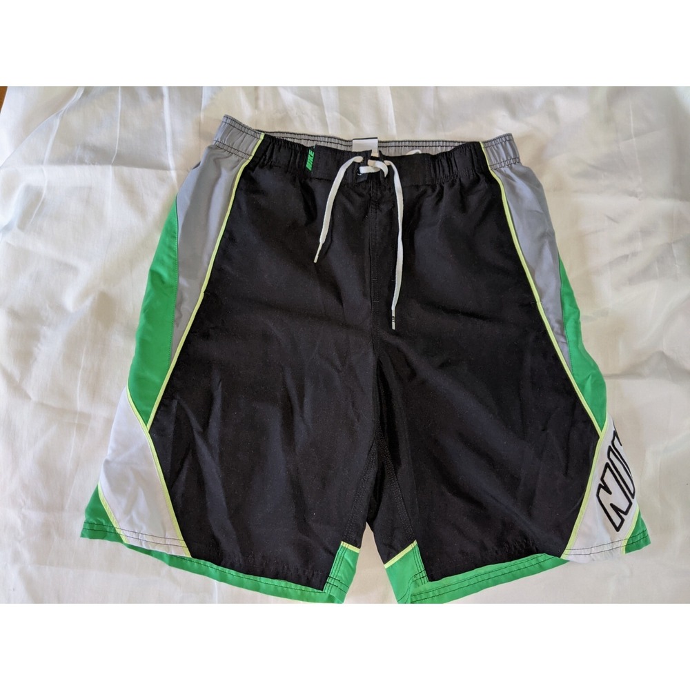 Nike Swim Shorts Men's Size Medium Multicolor Black Green